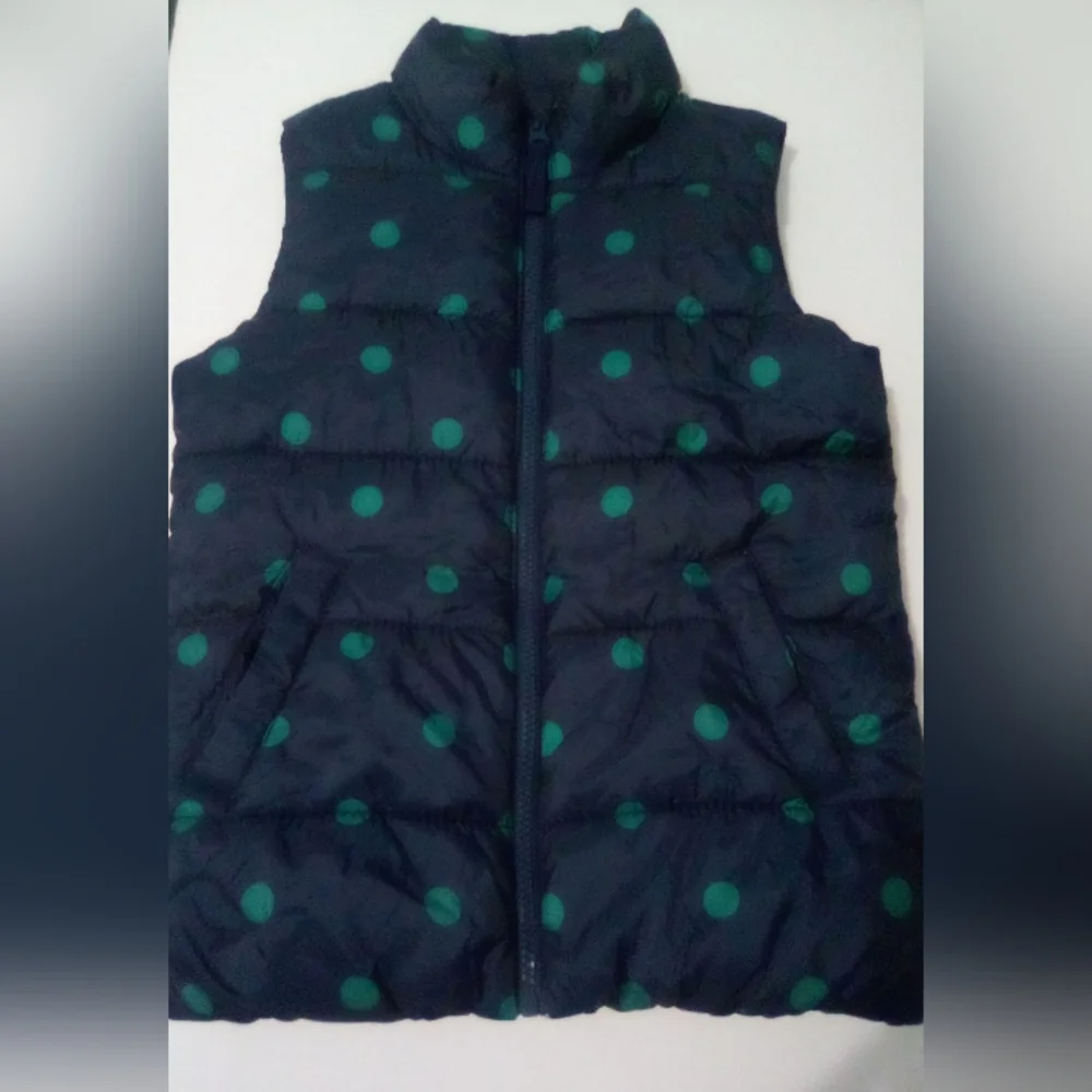 Old Navy Kid's Dolka Pot Puffer Vest Jacket Blue & Green Size M(8)